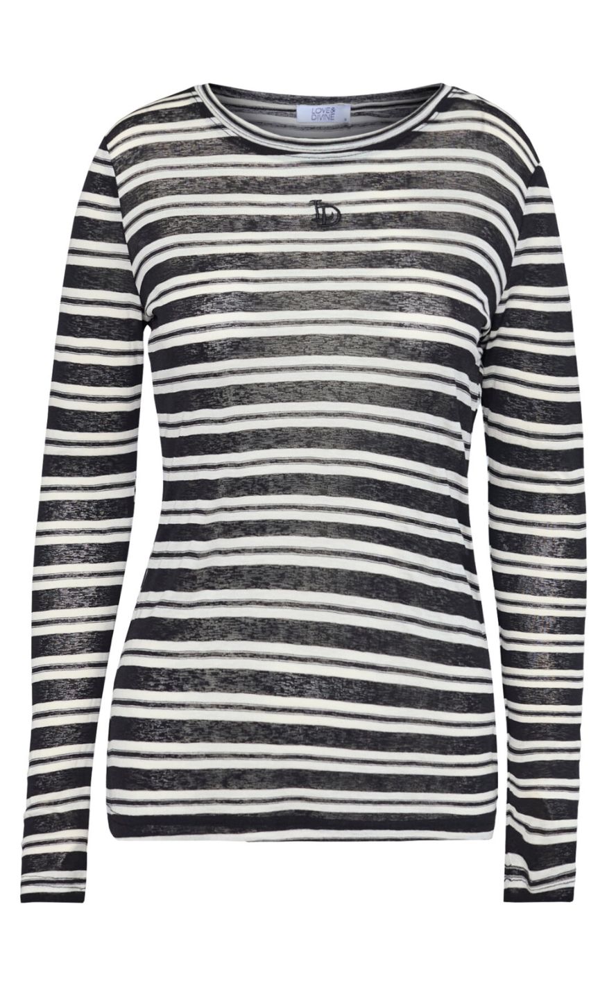 Love & Divine T-shirt - Love1625 - Black Stripes