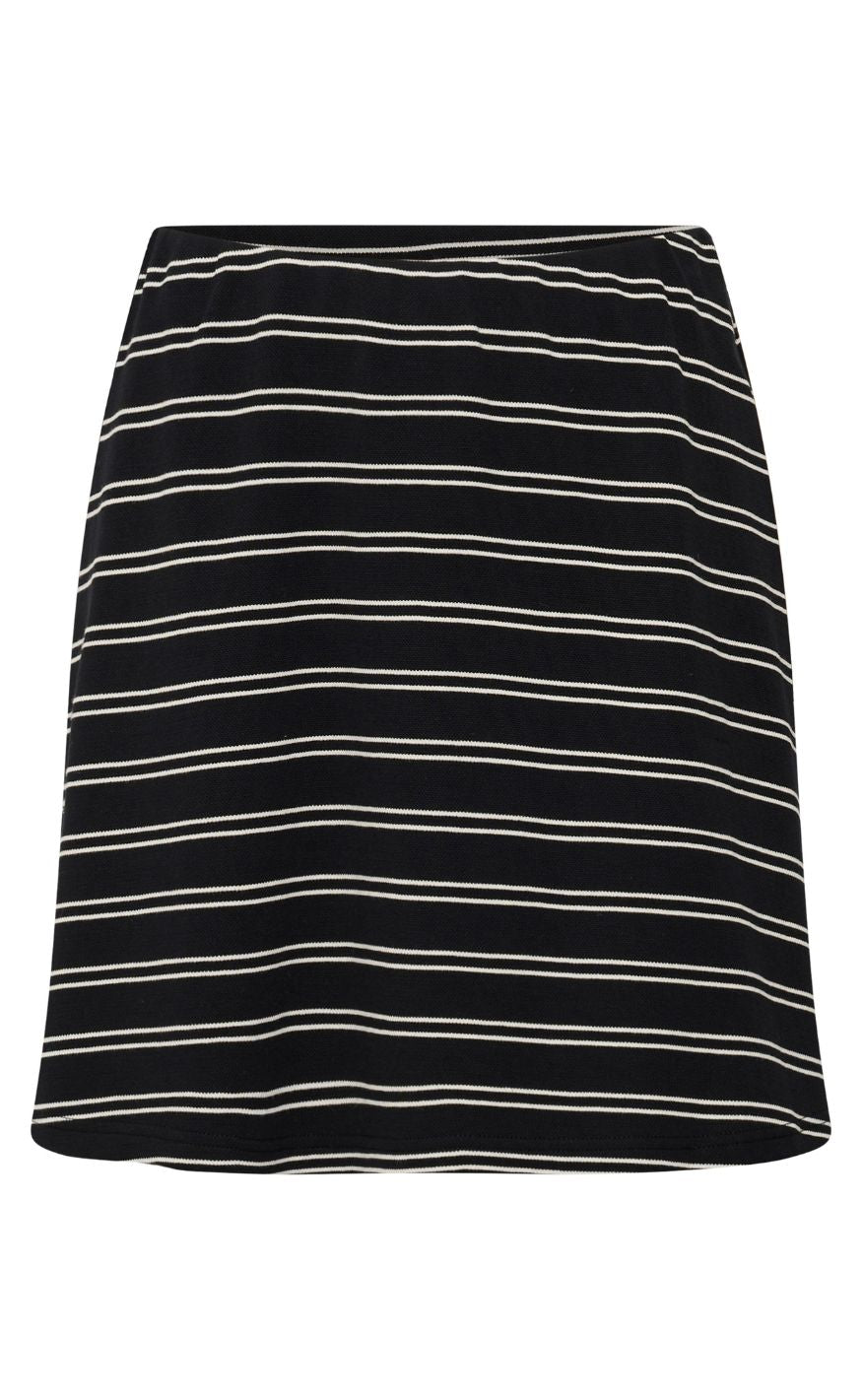 Gestuz Skjørt - Pilova Polo - Black White Striped