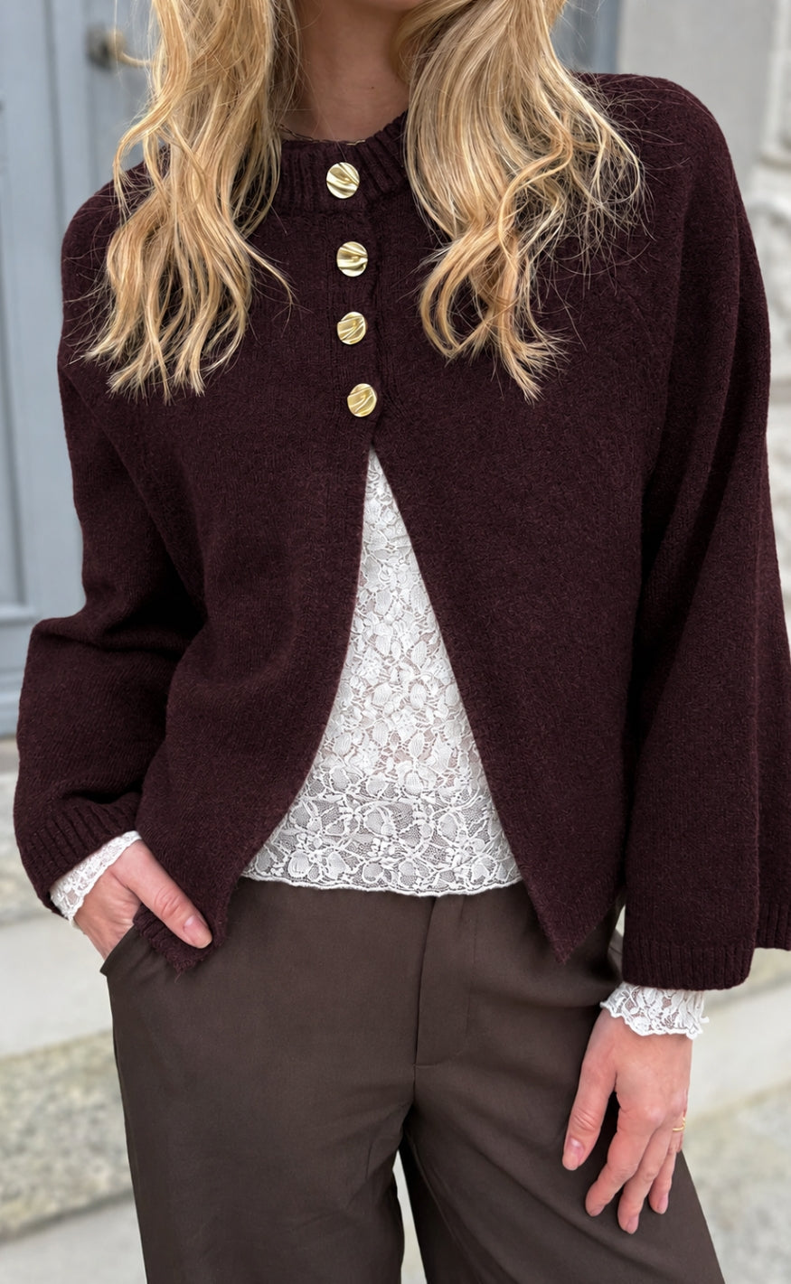Say INA Copenhagen Genser - Kamilla Knit - Burgundy