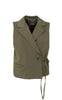 Black Colour Vest - Rena Wrap - Army