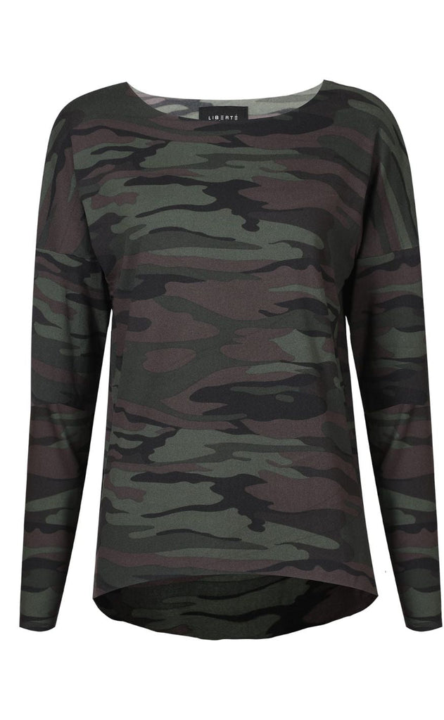 Liberte Topp - Alma Fleece - Dusty Camo Dark Brown