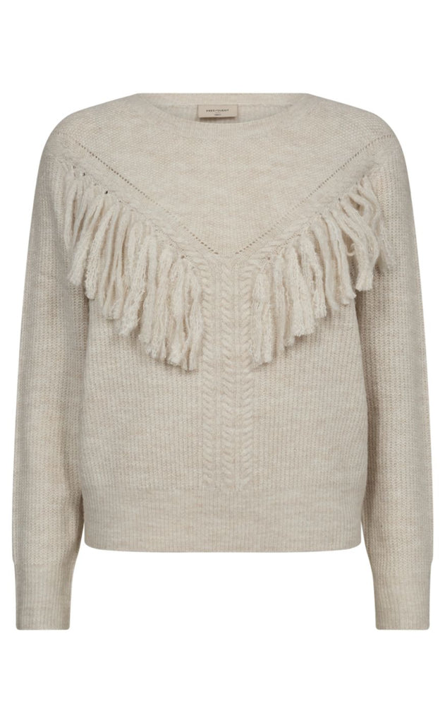 FreeQuent Pullover - Fringe - Moonbeam melange