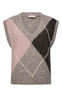Freequent Vest - Grslulu Argyle - Desert Taupe Mel w Pale M Mel.