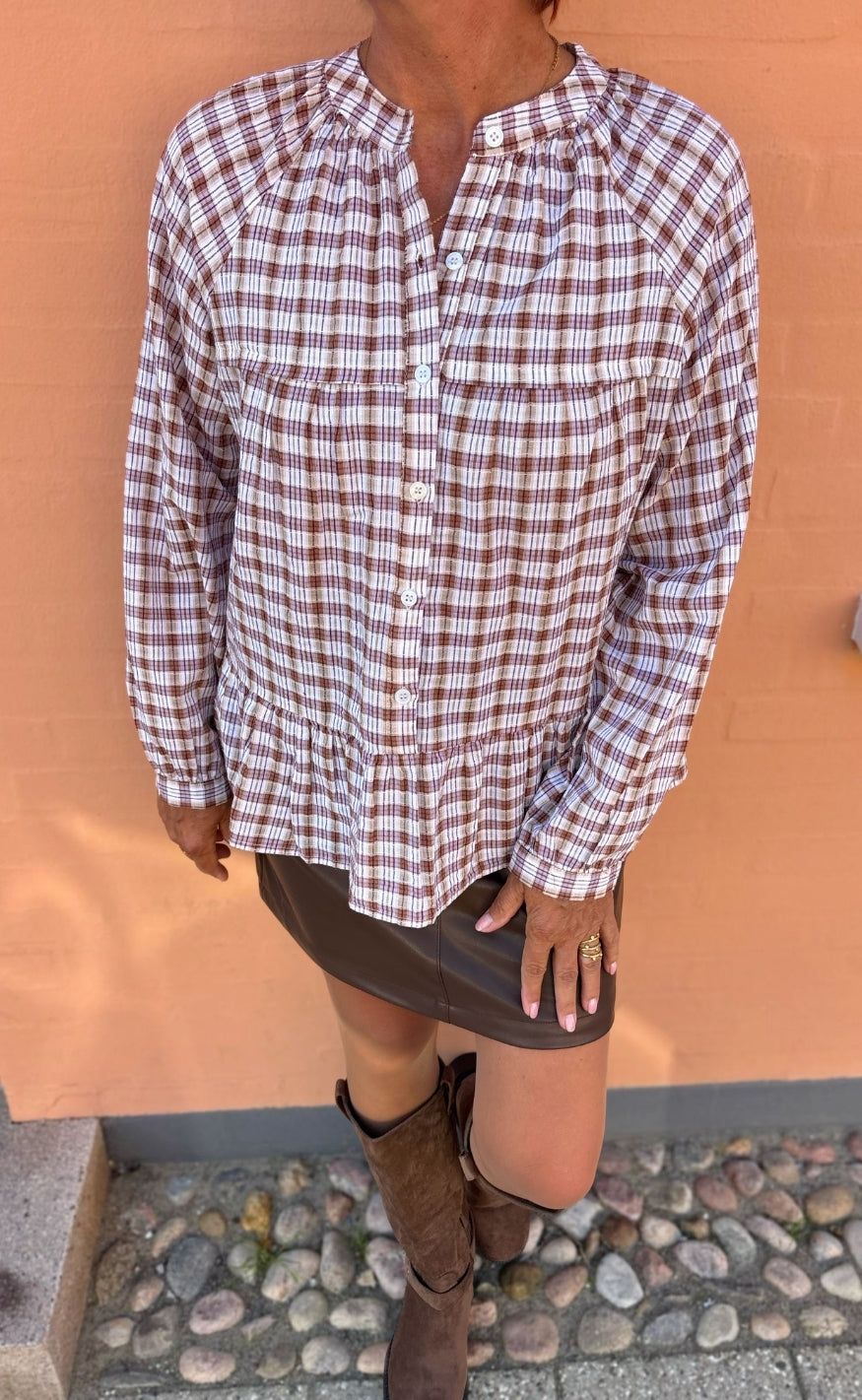 Say INA Copenhagen Skjorte - Valeria - Rose Checks