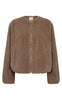 Freequent Jakke - Teddy - Desert Taupe