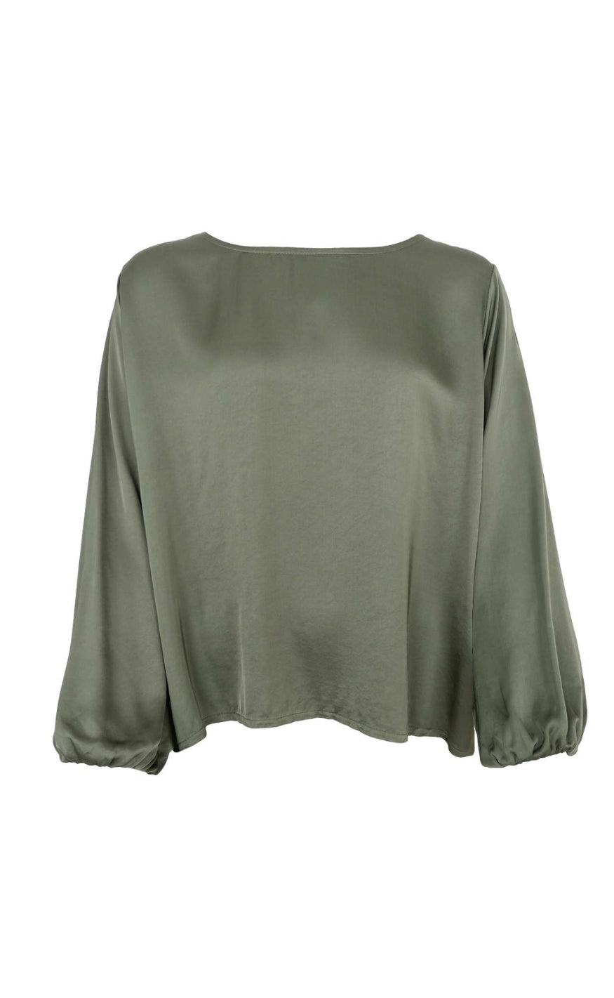 Black Colour Bluse - Mabel LS - Army