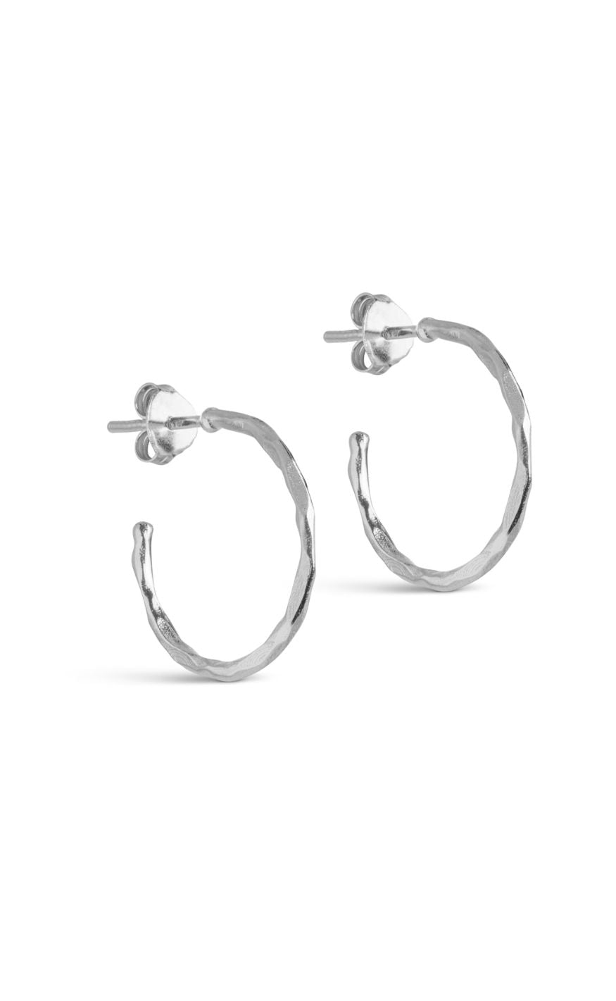 ENAMEL Copenhagen Øreringer - Organic Arena Small - Silver Colour