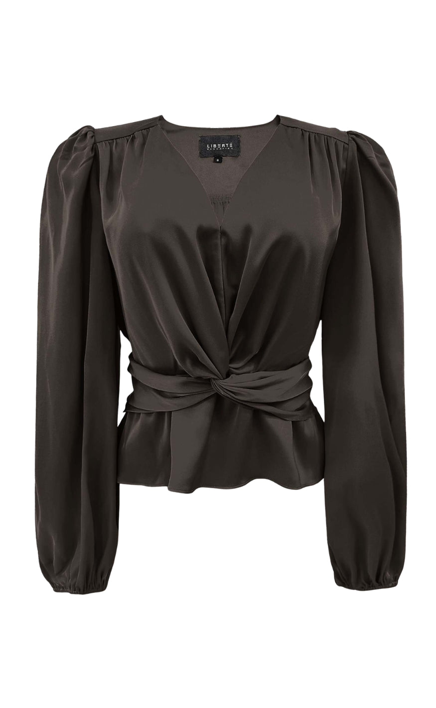 Liberte Bluse - Tiki Twist - Dark Brown