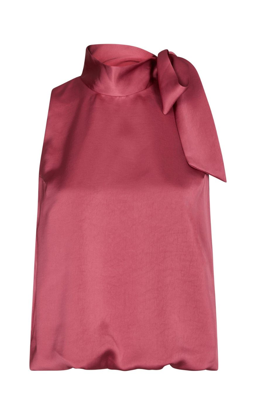Neo Noir Topp - Veda Heavy Sateen - Cherry Pink