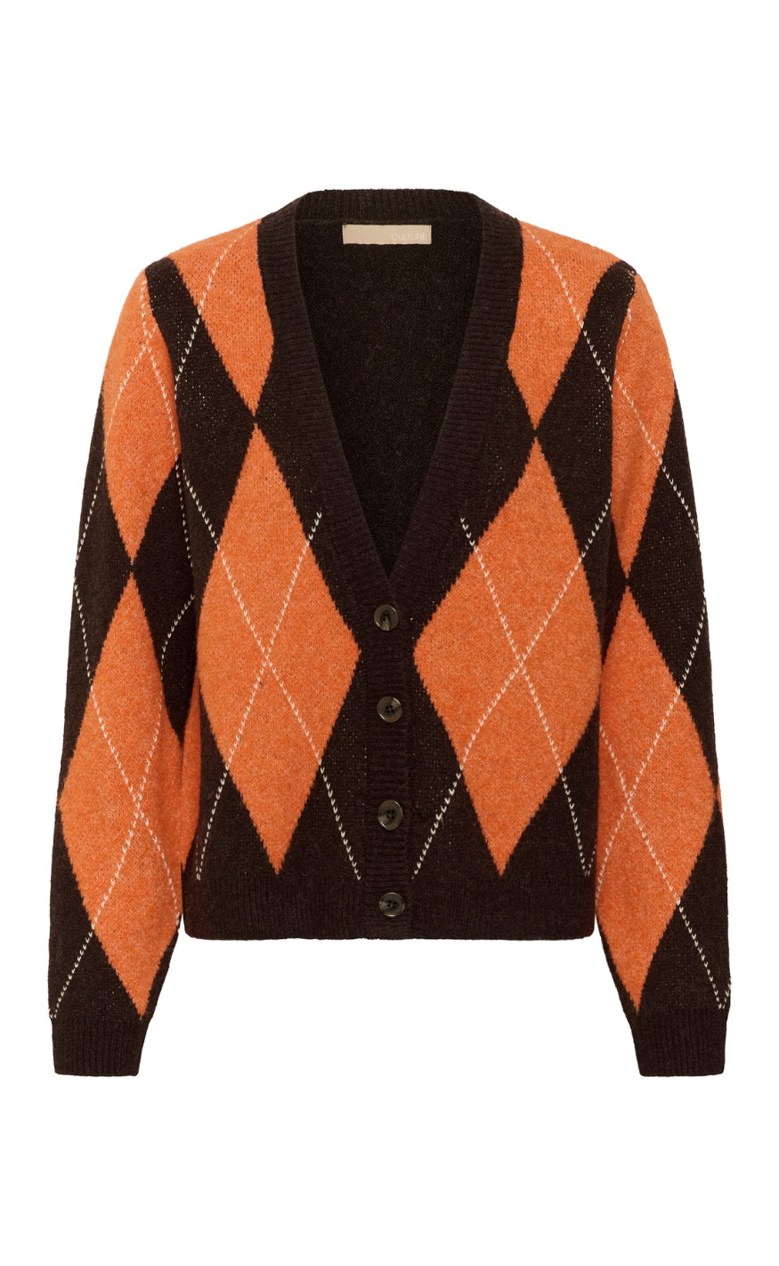 Culture Cardigan - Argyle - Brown Argyle