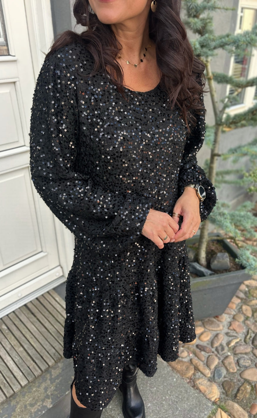 Say INA Copenhagen Kjole - Jane Sequin - Black Sequin