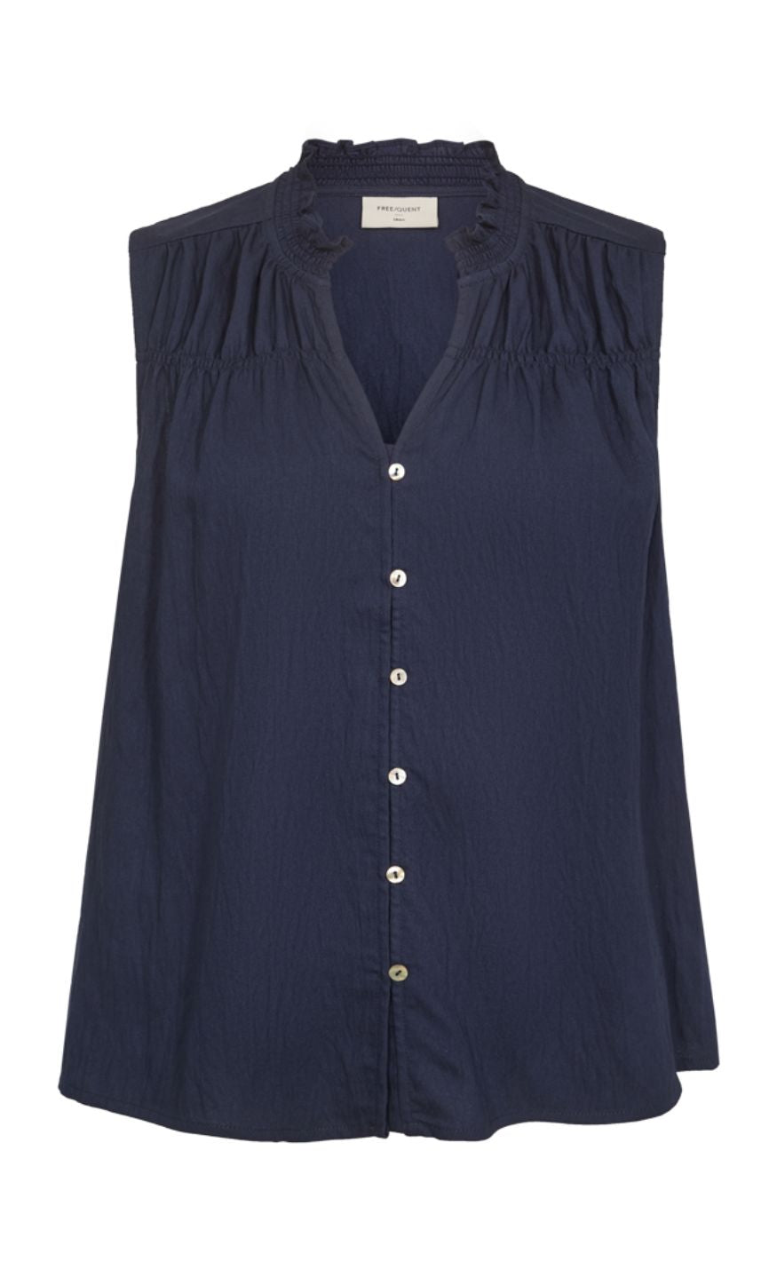 Freequent Bluse - Sally - Navy Blazer