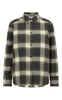 Freequent Skjorte - Erino - Dark Grey Mel w Calliste Green