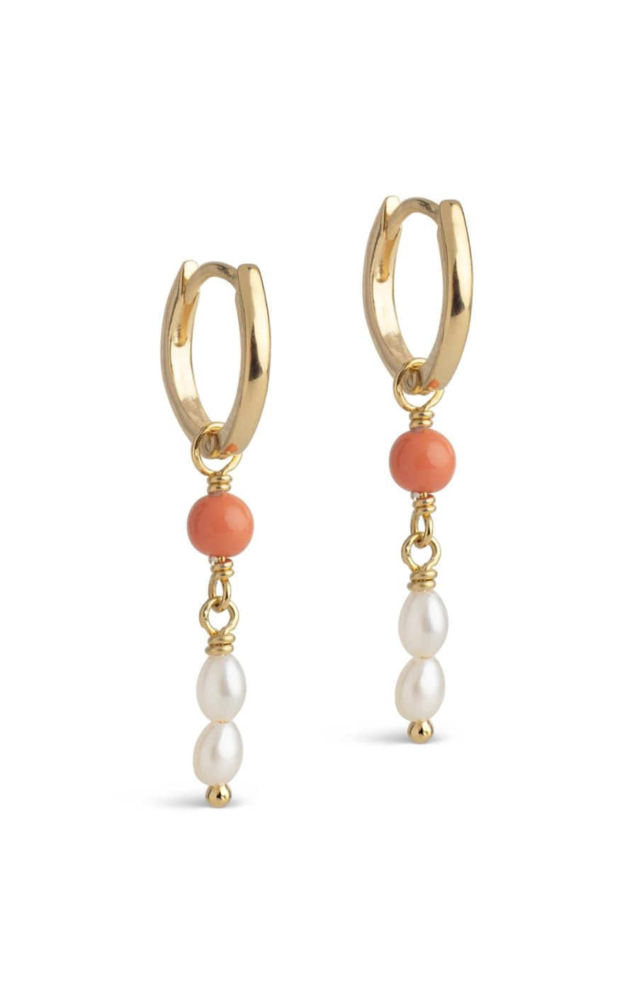 ENAMEL Copenhagen Øreringer - Liva - Light Coral