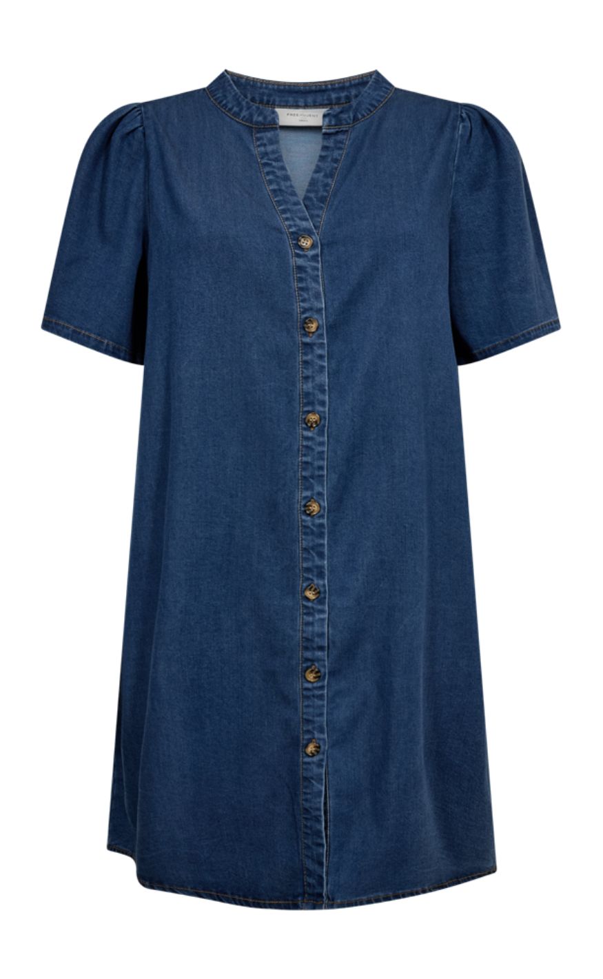 Freequent Kjole - Solda - Medium Blue Denim