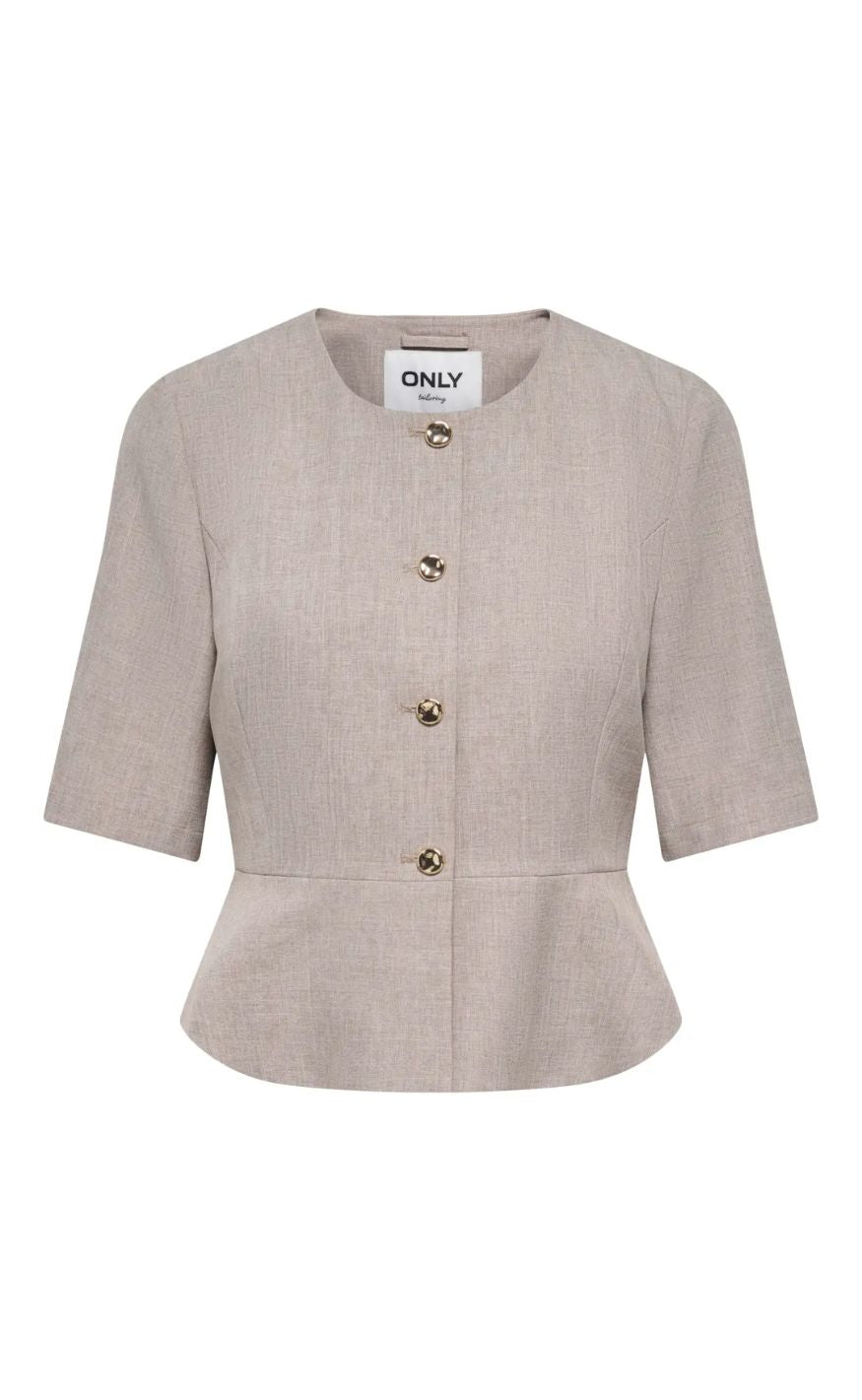 ONLY Blazer - Linda Peplum - Fungi Melange