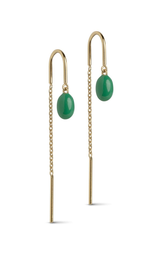 Enamel Copenhagen Øreringer - Eleanor - Grass Green