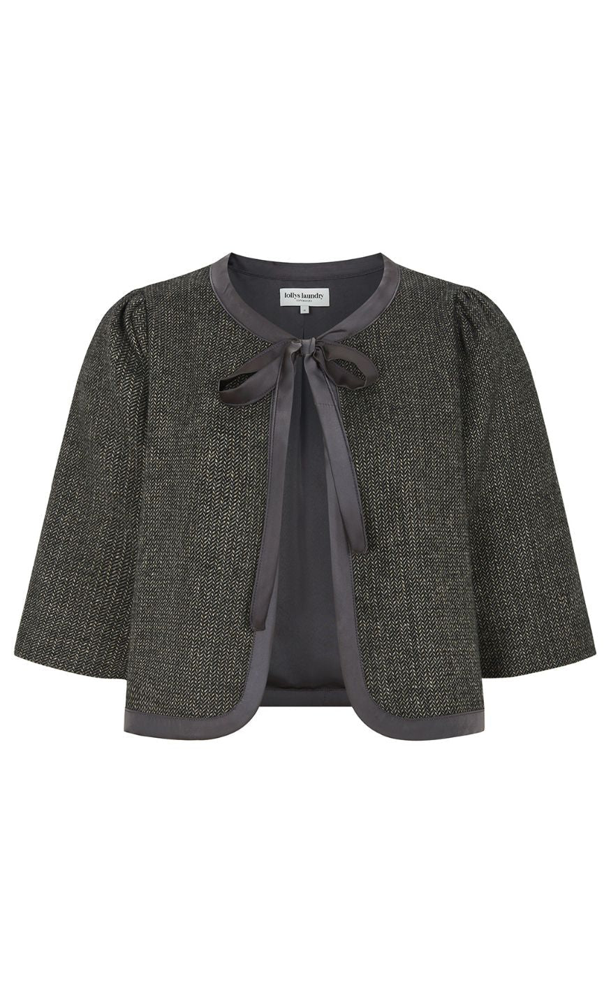 Lollys Laundry Jakke - Trine Short - Dark Mokka