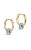 ENAMEL Copenhagen Øredobber - Tokens Flower Hoops - Steel Blue