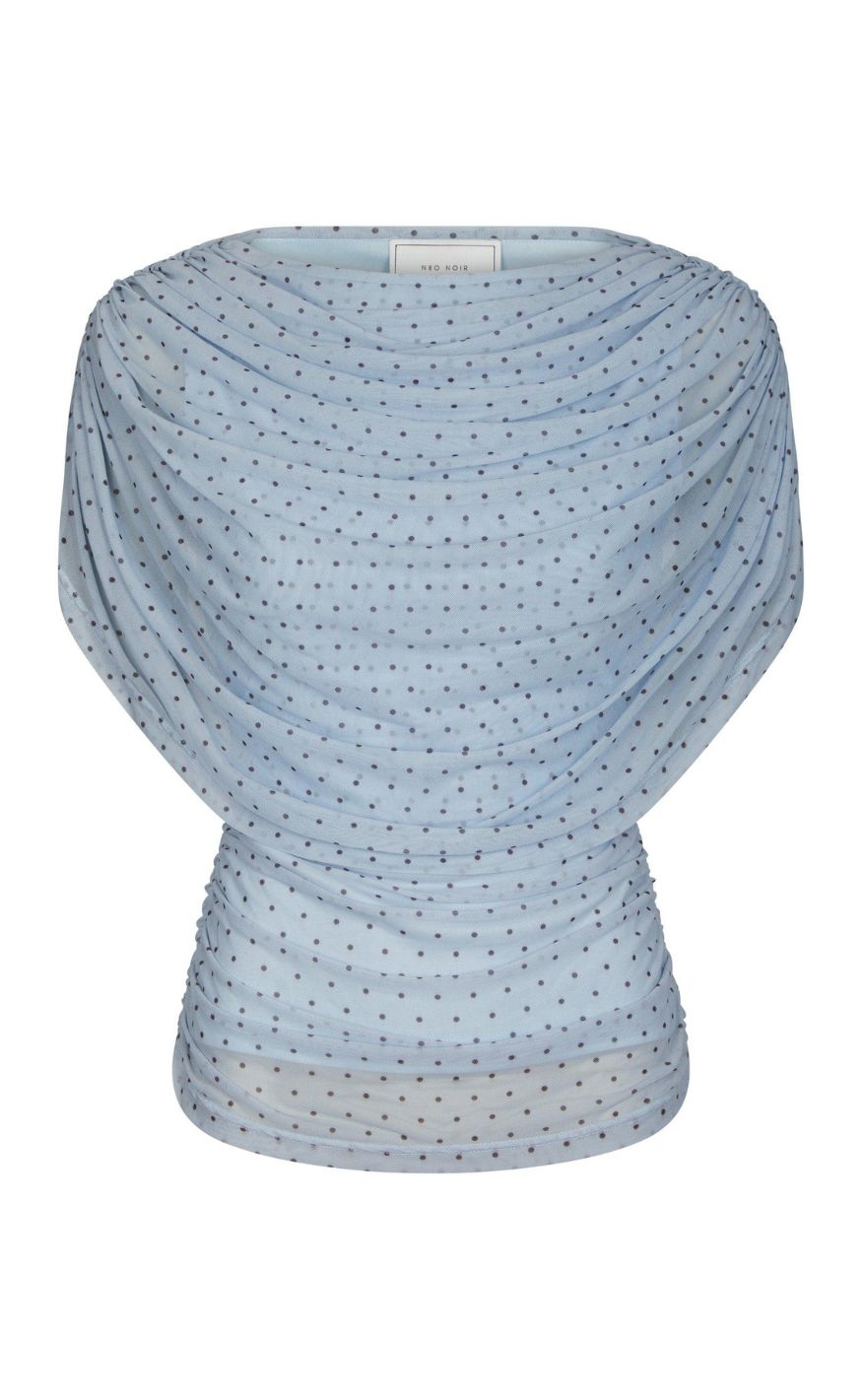 Neo Noir Topp - Cottuna Dot - Light Blue
