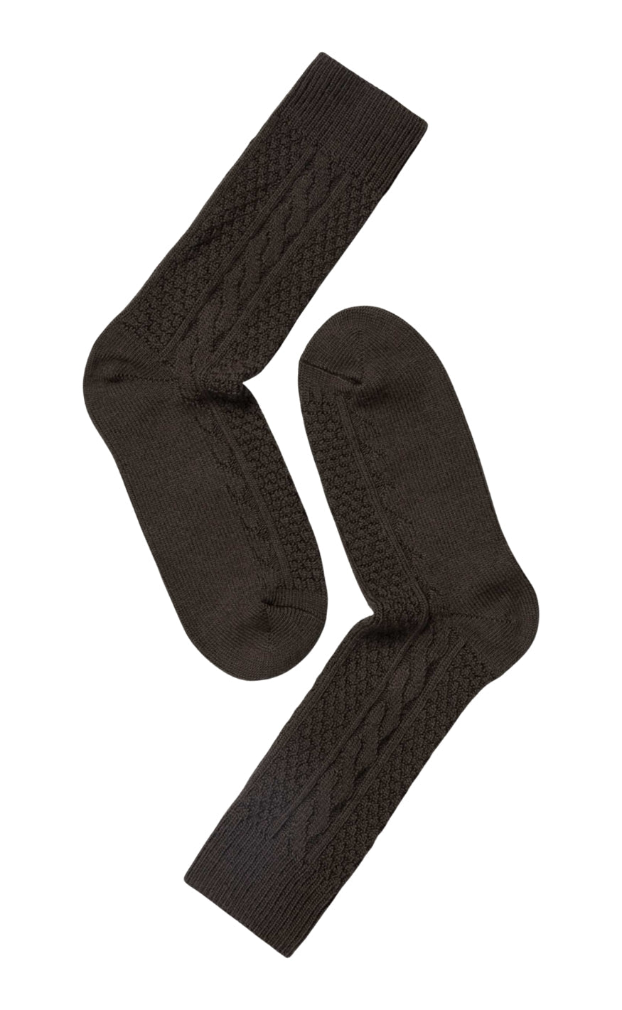 Oroblu Strømper - Wool Cable W - Dark Brown