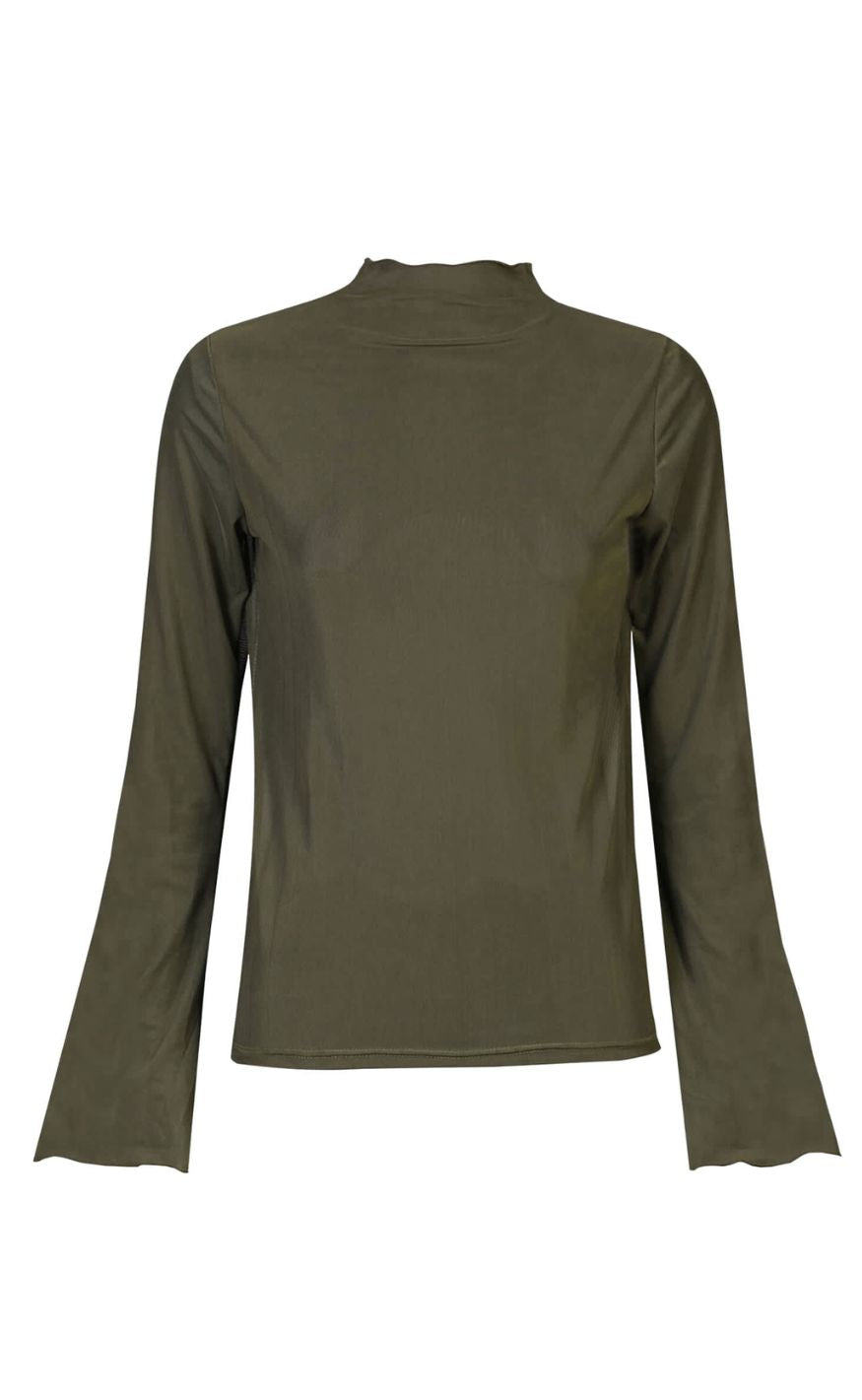 Liberte Bluse - Mesh Trompet - Army