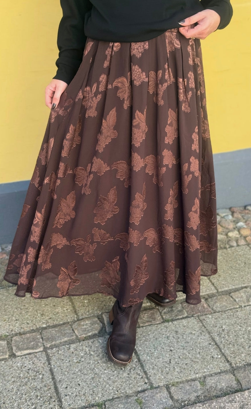 Say INA Copenhagen Skjørt - Luna - Brown Flower