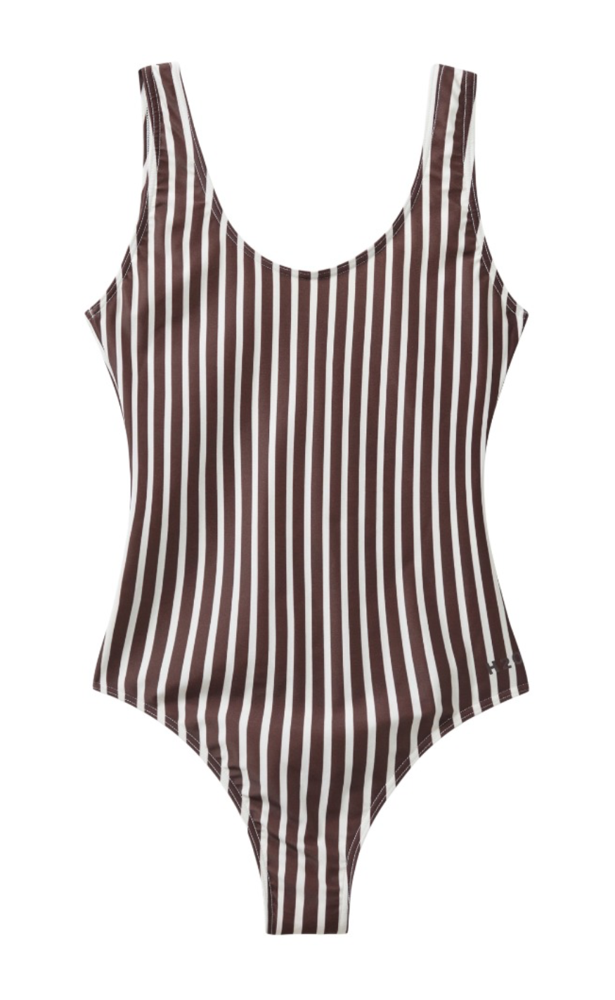 H2O Badedrakt - Stripe Swim - Bark
