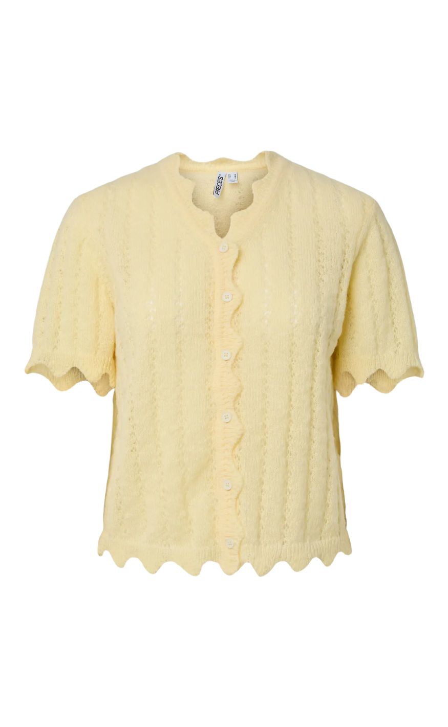 Pieces Cardigan - Ada SS - French Vanilla