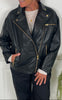 Depeche Jakke - Leah Biker - Black/Gold