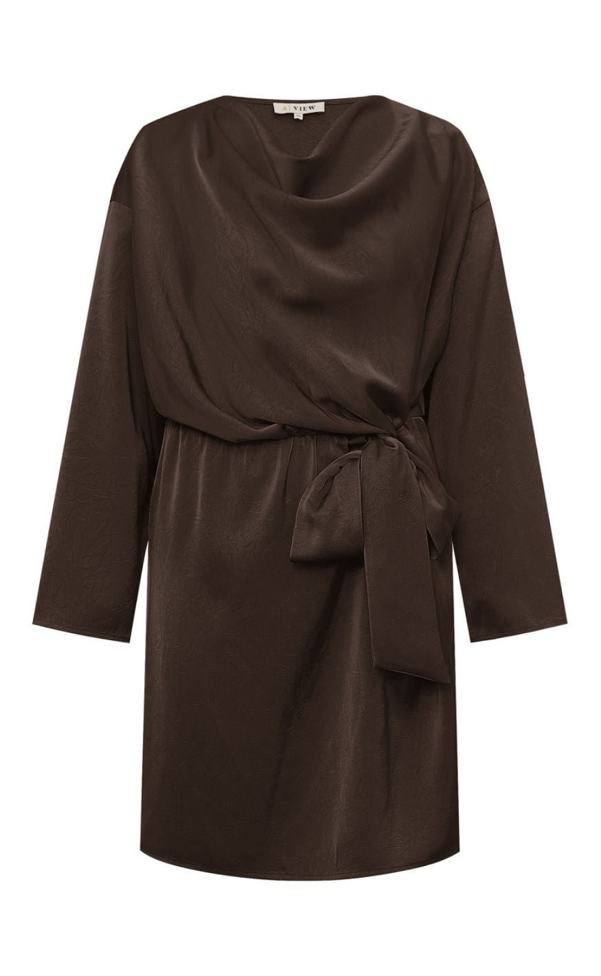 A-View Kjole - Sinda Drape - Dark Brown