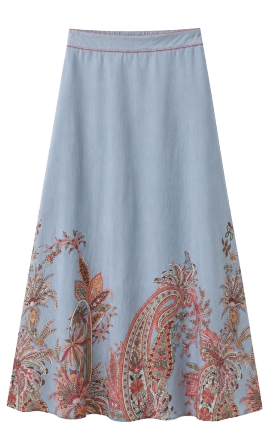 Luxzuz Skjørt - Vagna - Faded Blue 5019