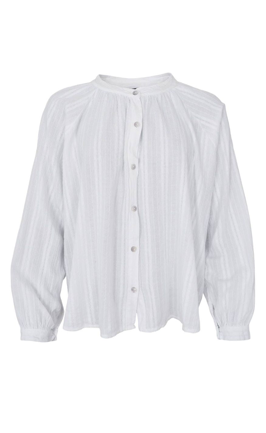 Black Colour Bluse - Emilia - White