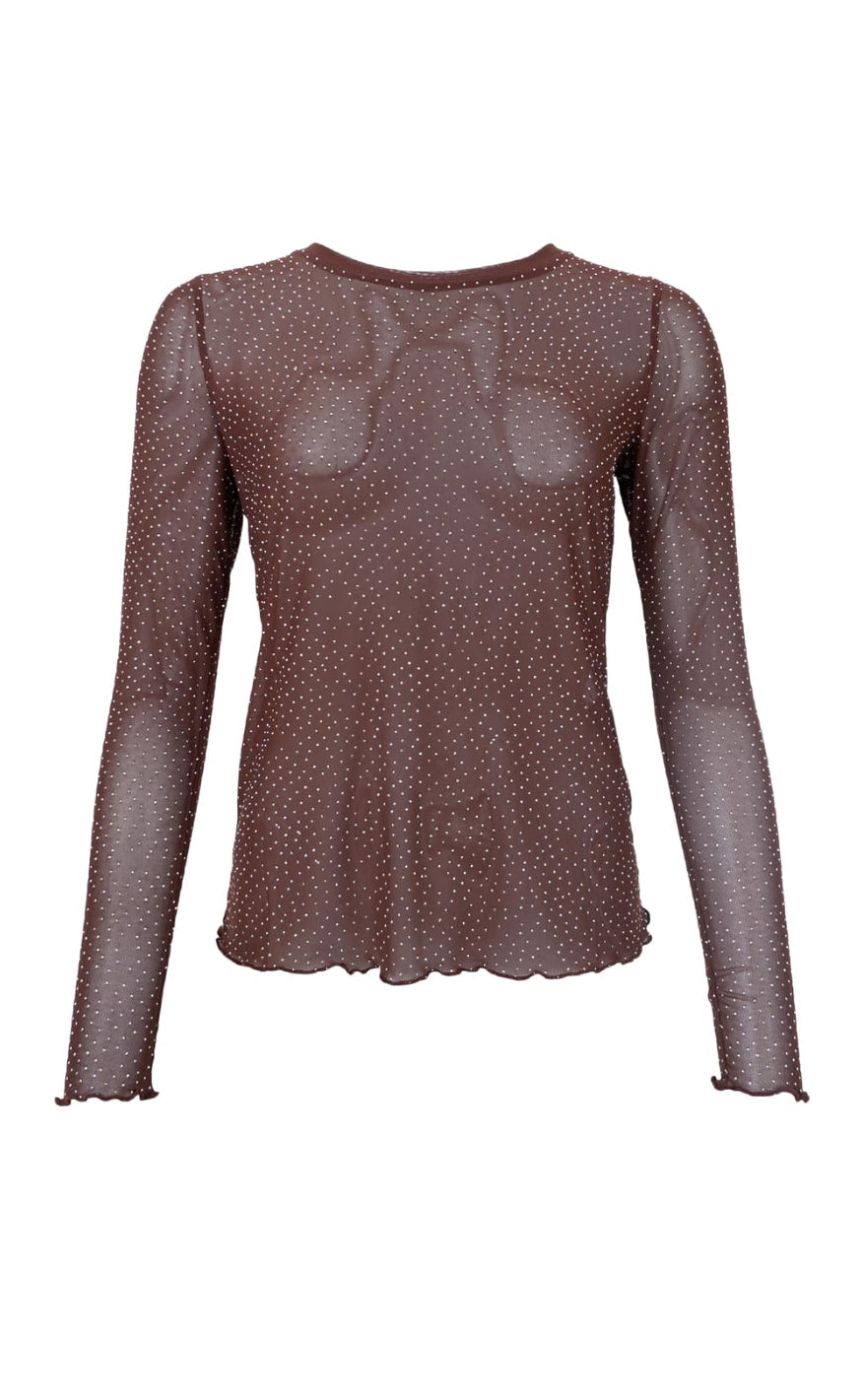 Black Colour Bluse - Alexis - Coffee