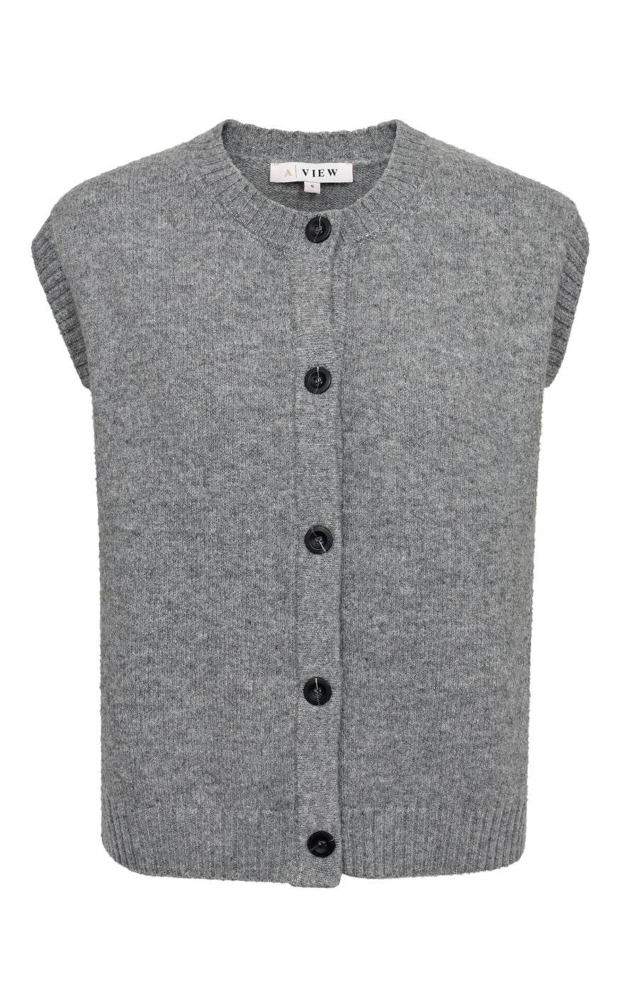 A-View Vest - Rena - Medium Grey Melange