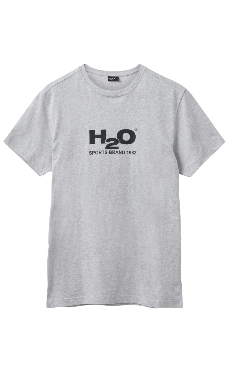 H2O T-Shirt - Logo - Lt. Grey Mel/Black
