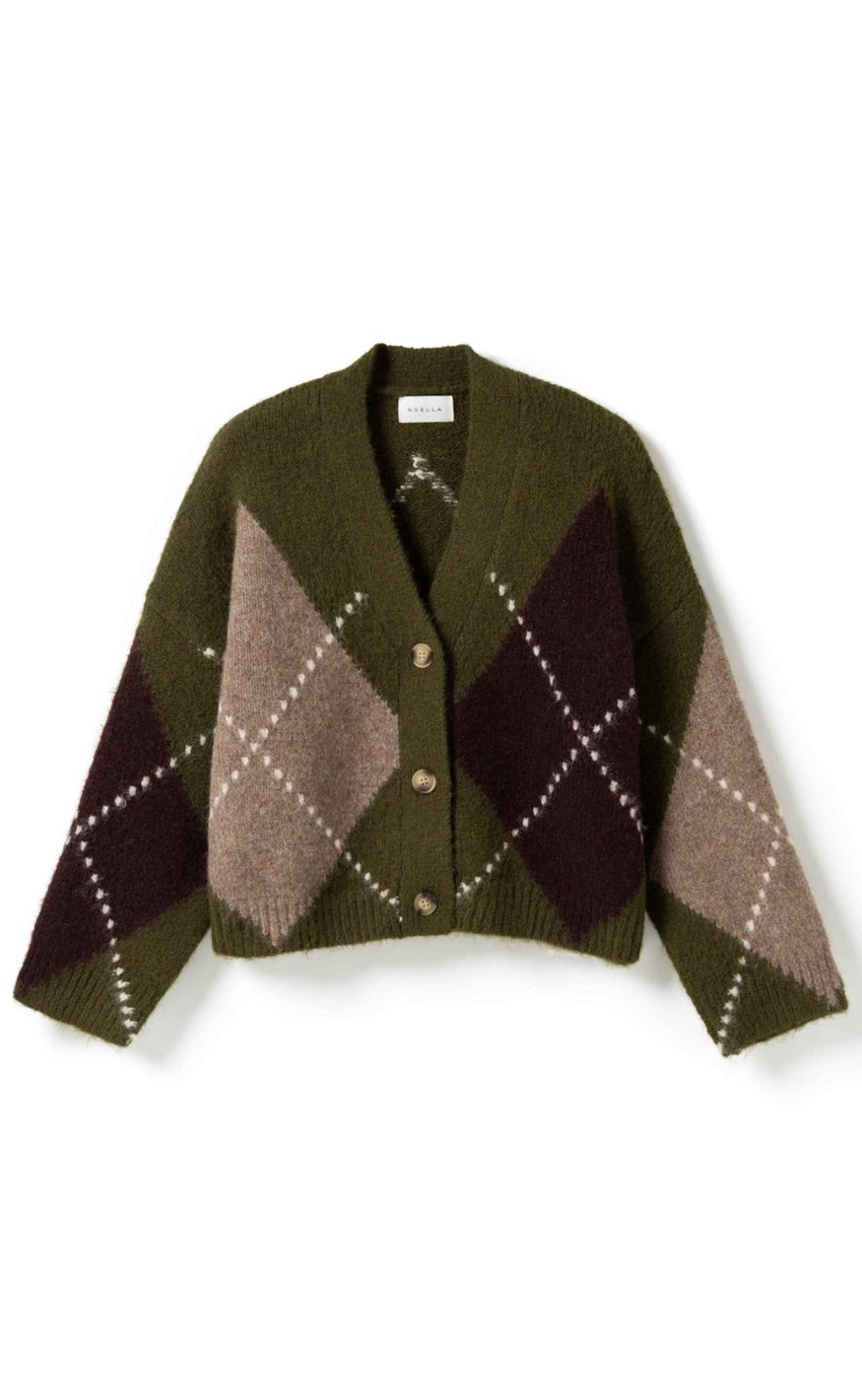 Noella Cardigan - Laiana - Avocado Green Mix