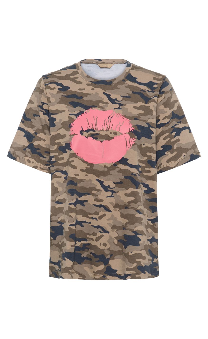 Culture T-shirt - Petra Gith - Green Camouflage
