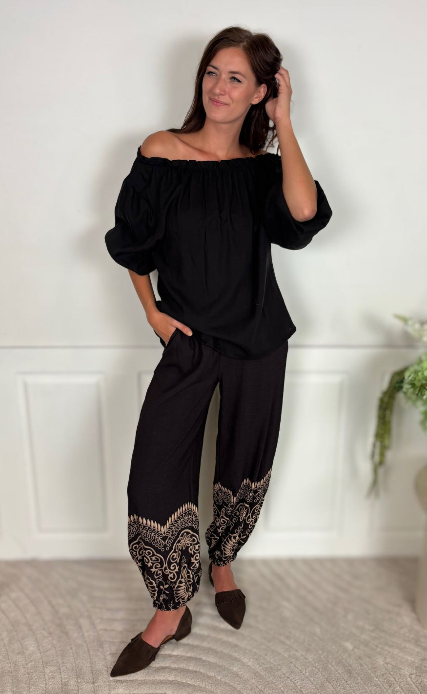Marta Du Chateau Bluse - Juniper - Black