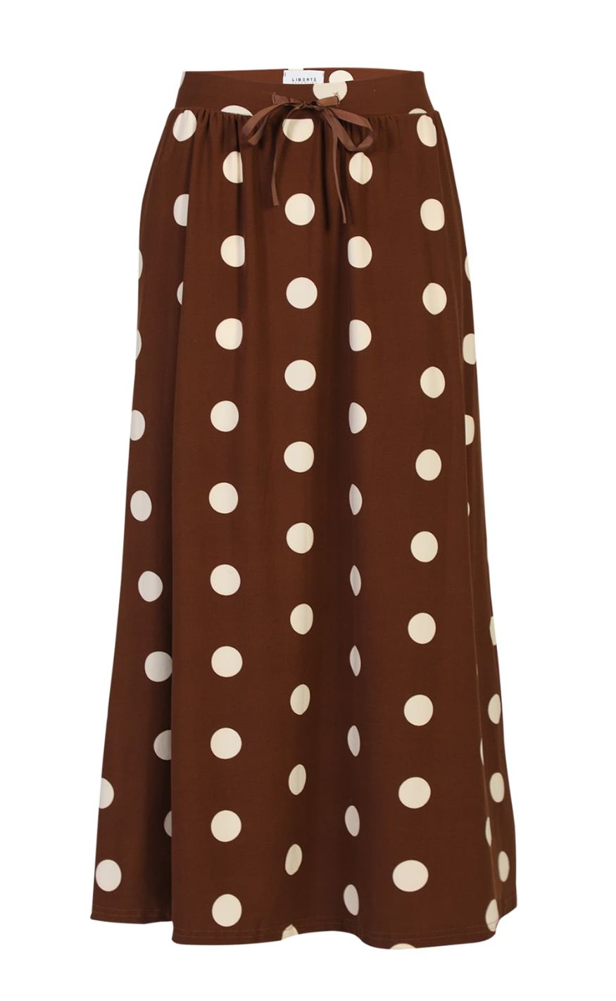 Liberte Skjørt - Alma Loose - Brown Creme Dot