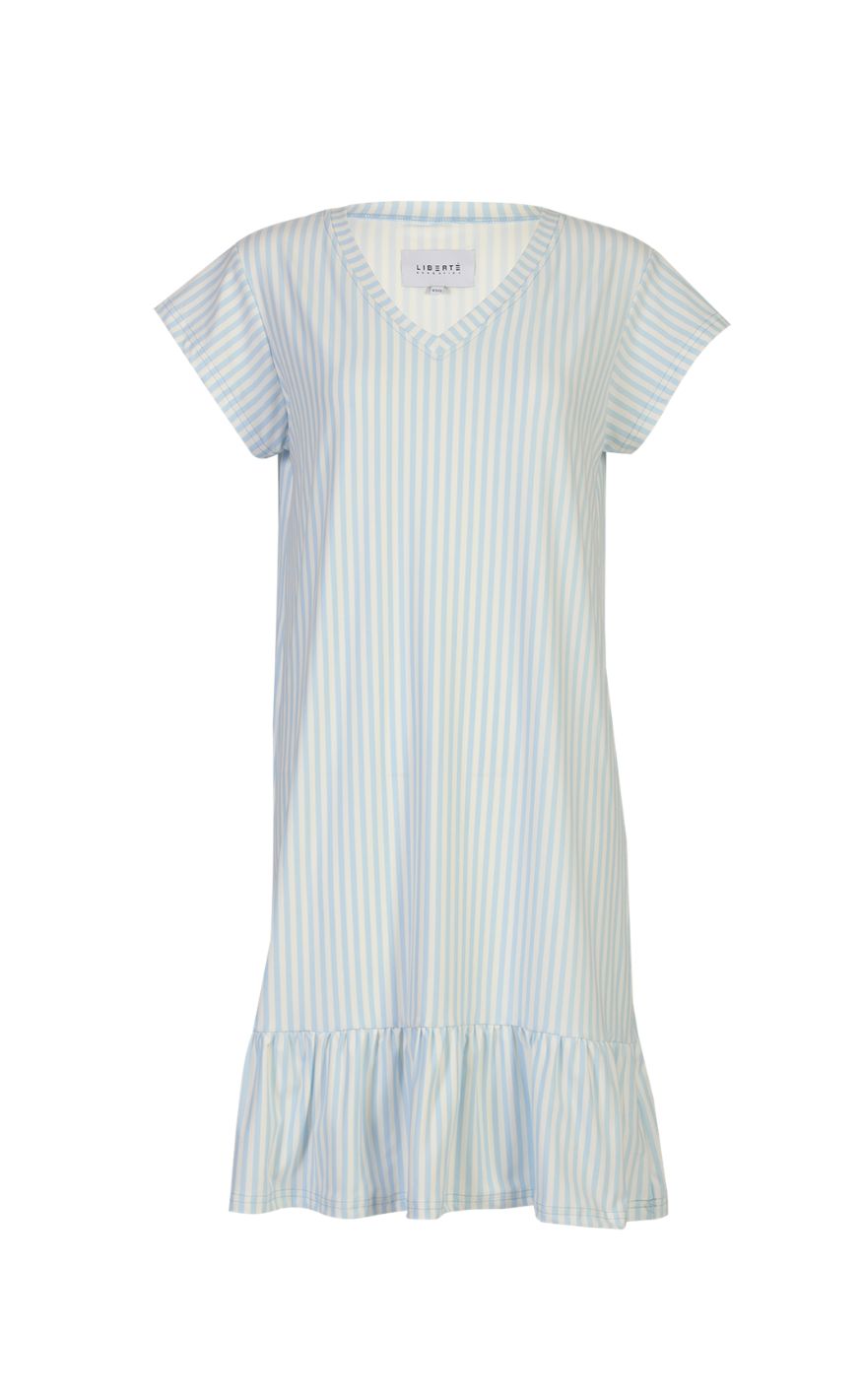 Liberté Kjole - Alma U T-shirt - L. Blue Creme Small Stripe