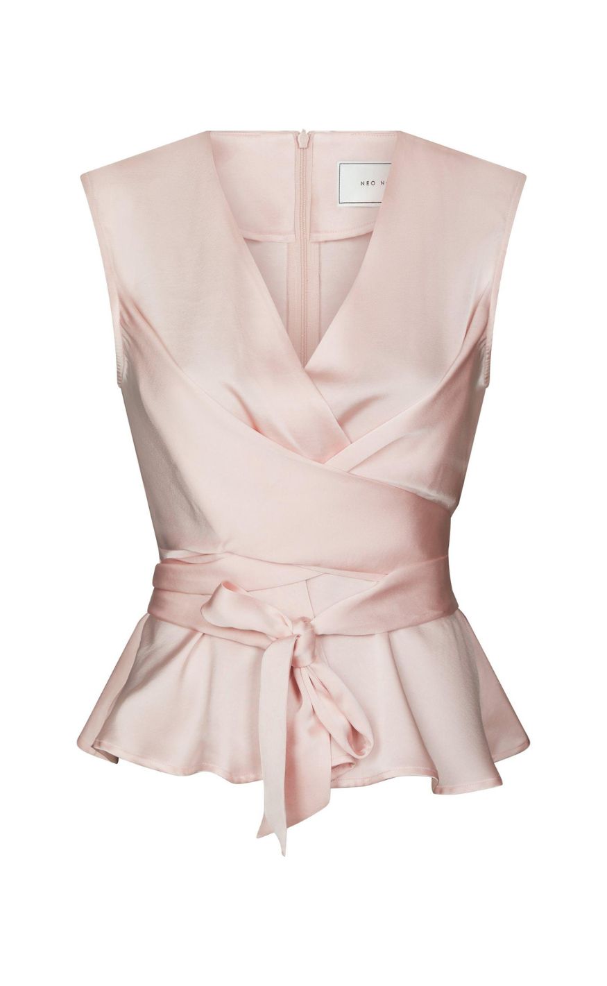 Neo Noir Topp - Risetta Heavy Sateen - Light Pink