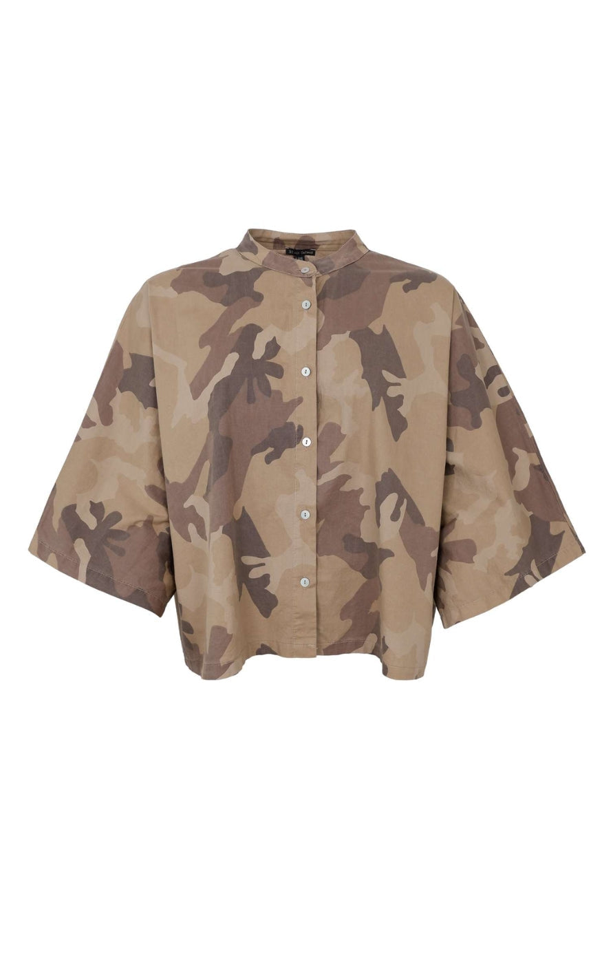 Black Colour Skjorte - Ally Loose - Brown Camouflage
