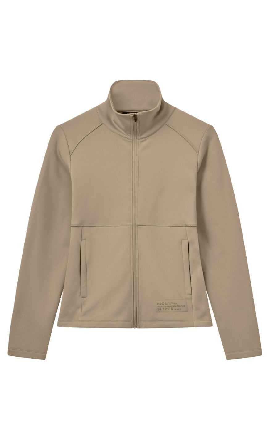 H2O Jakke - Birkholm Essential Midlayer Full Zip - Warm Grey