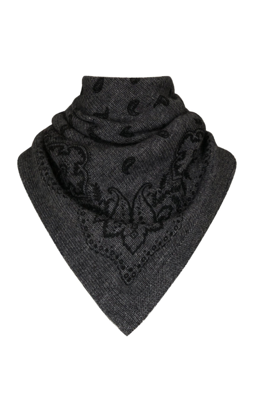 Neo Noir Skjerf - Adelina Paisley - Antracit Melange