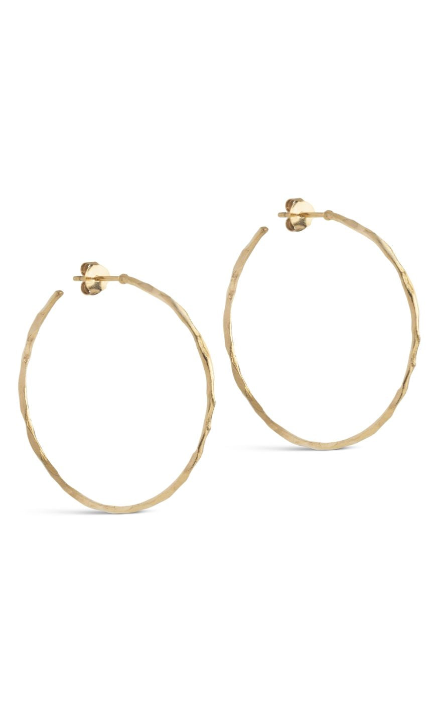 ENAMEL Copenhagen Øreringer - Organic Arena Large - Gold Colour