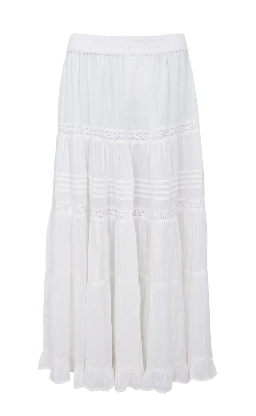 Black Colour Skjørt - Harriet - Off White
