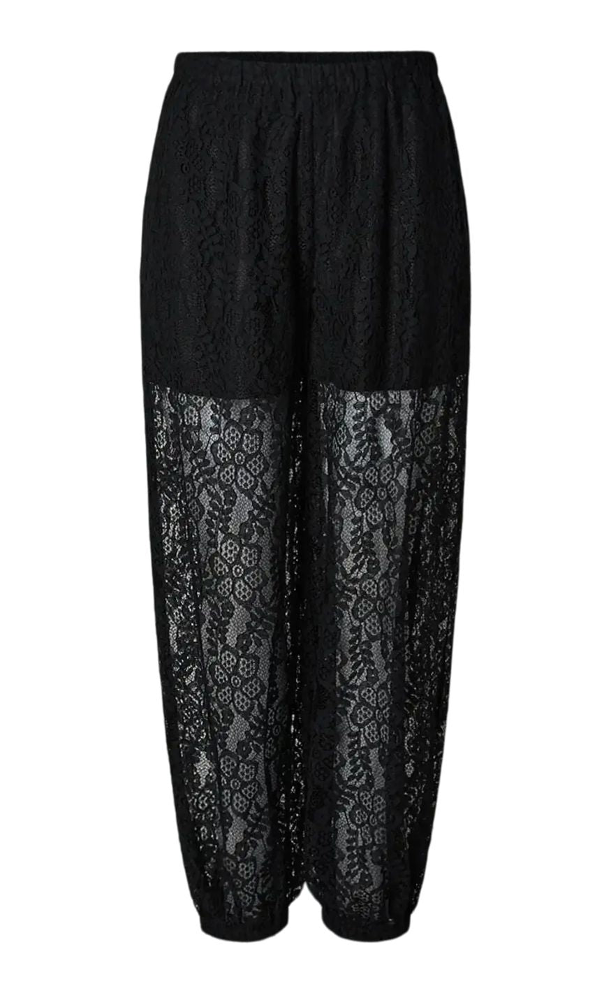 Pieces Bukser - Aline Lace - Black