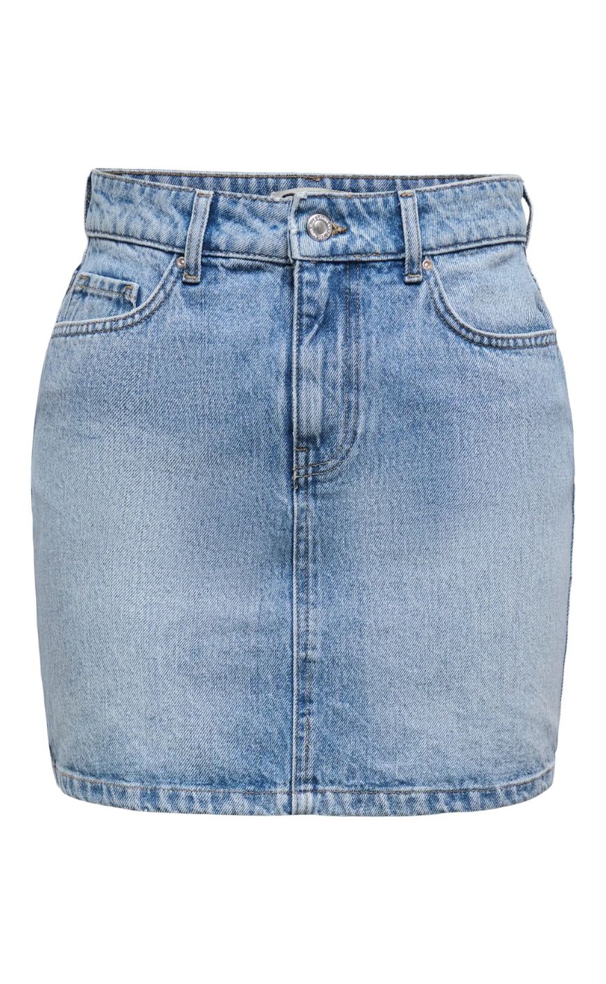ONLY Skjørt - Stella Short - Light Blue Denim