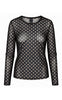 Luxzuz Bluse - Dot Mesh - Black
